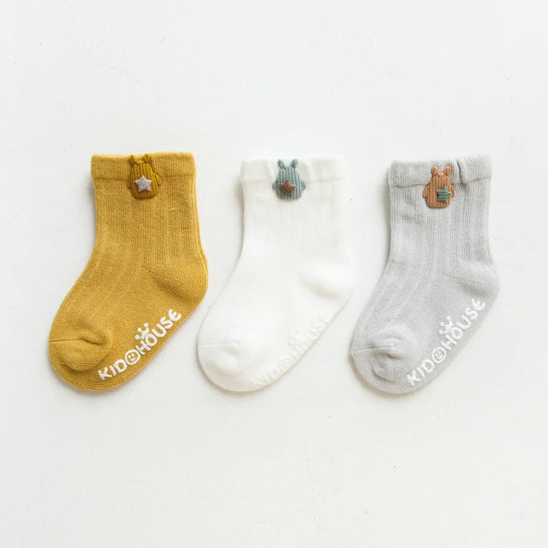 3 Pairs Infant Cartoon Socks