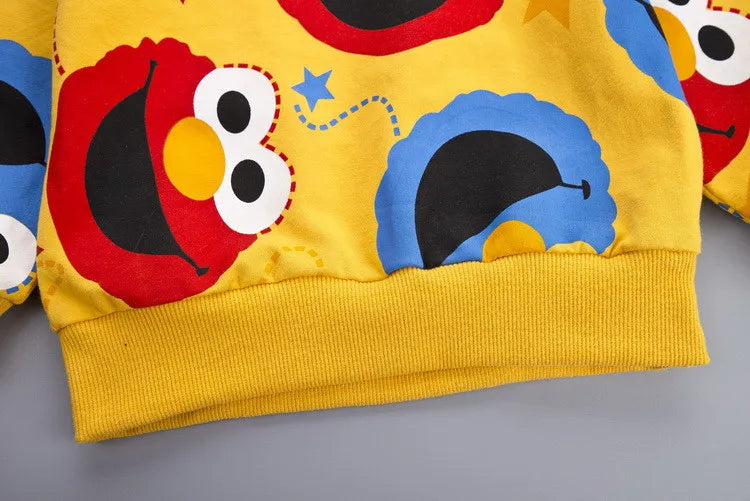 Elmo Cartoon T-Shirt Pants 2Pcs/Set Tracksuit