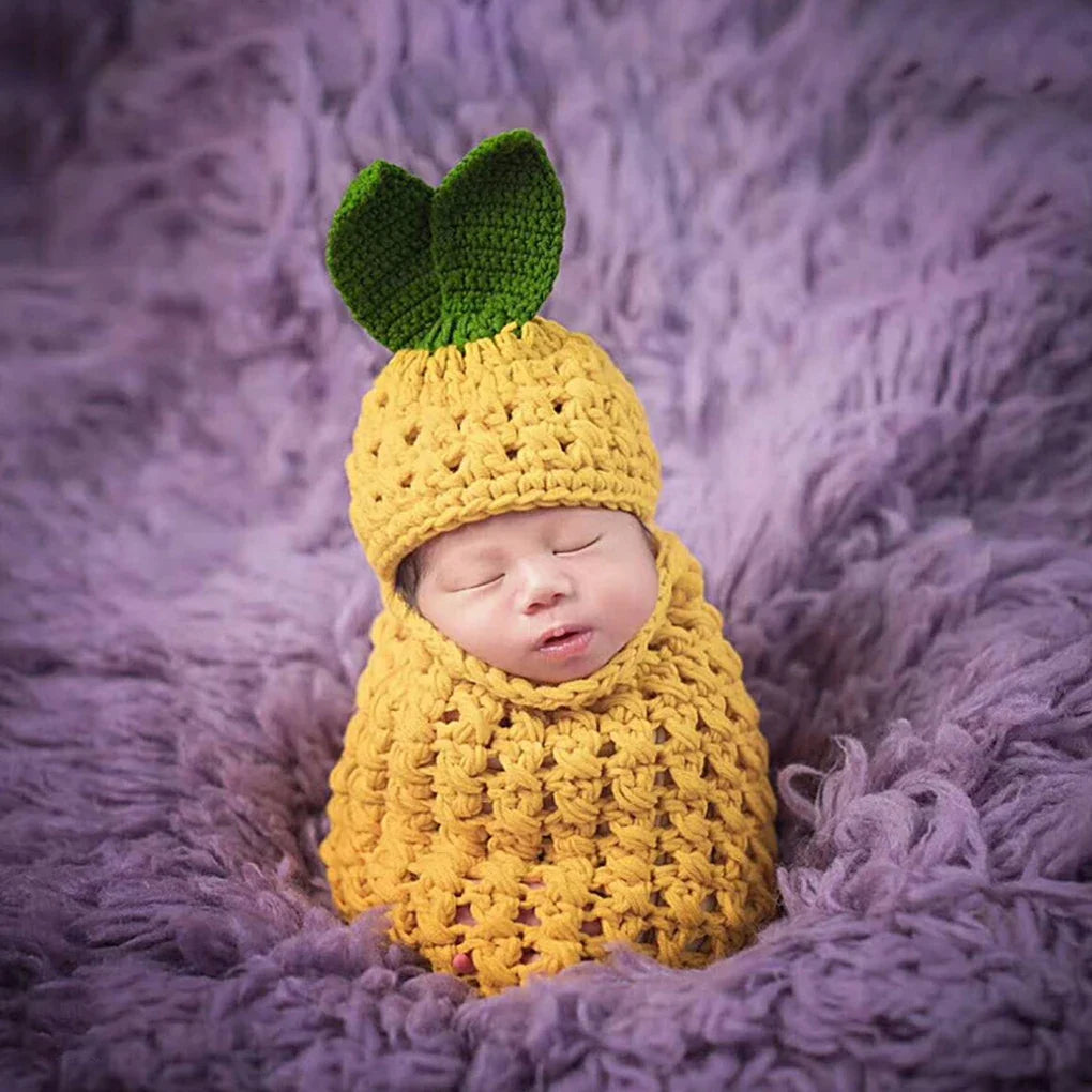 Baby Photography Props Newborn Ladybird Insect Costume Boy Girl Infant Crochet Knit Hat Outfits Lace Ladybird