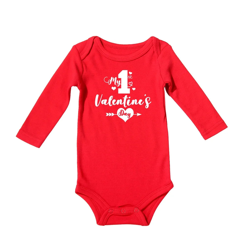1st Valentine's Day Newborn romper