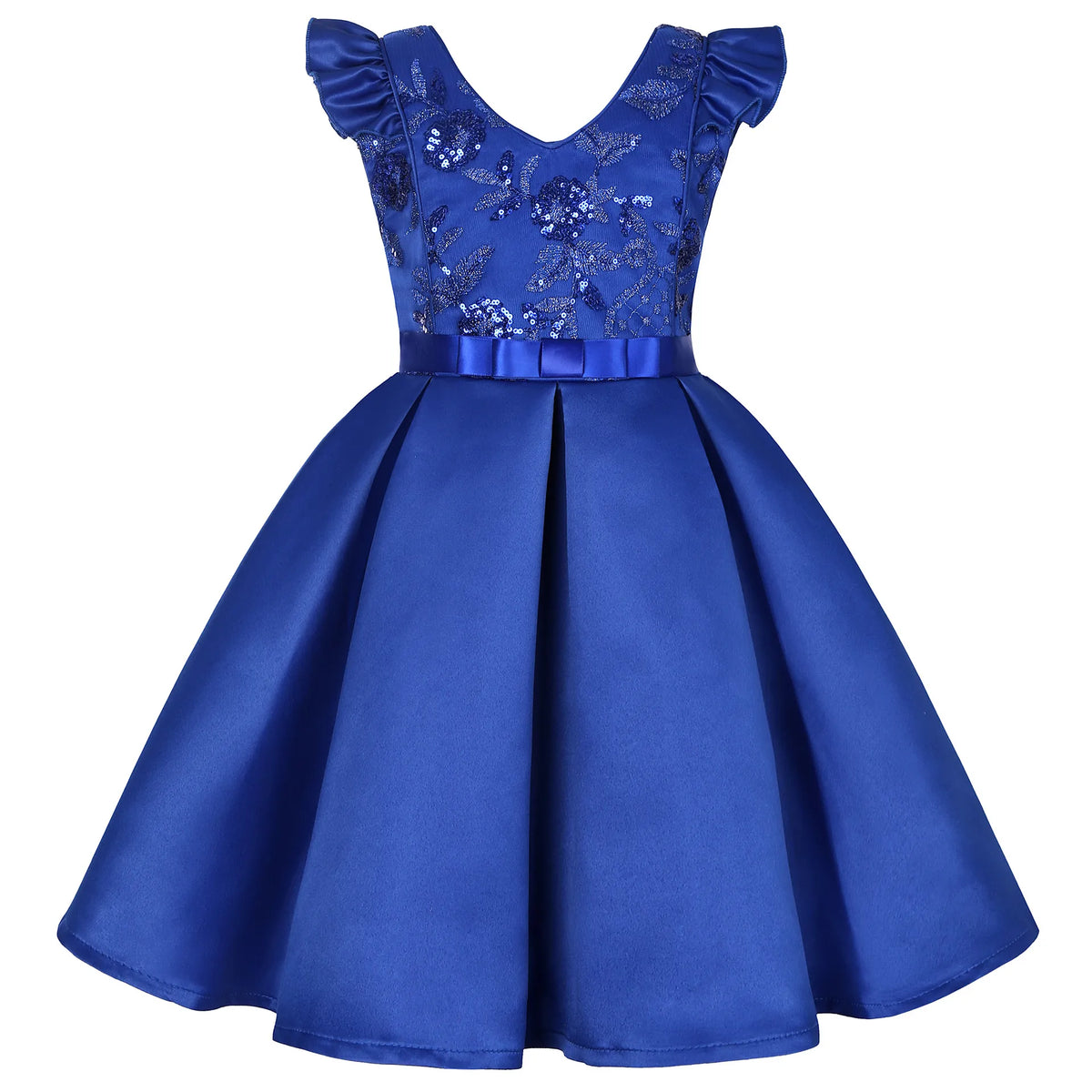 Girl Flower Sequins Christmas Dress