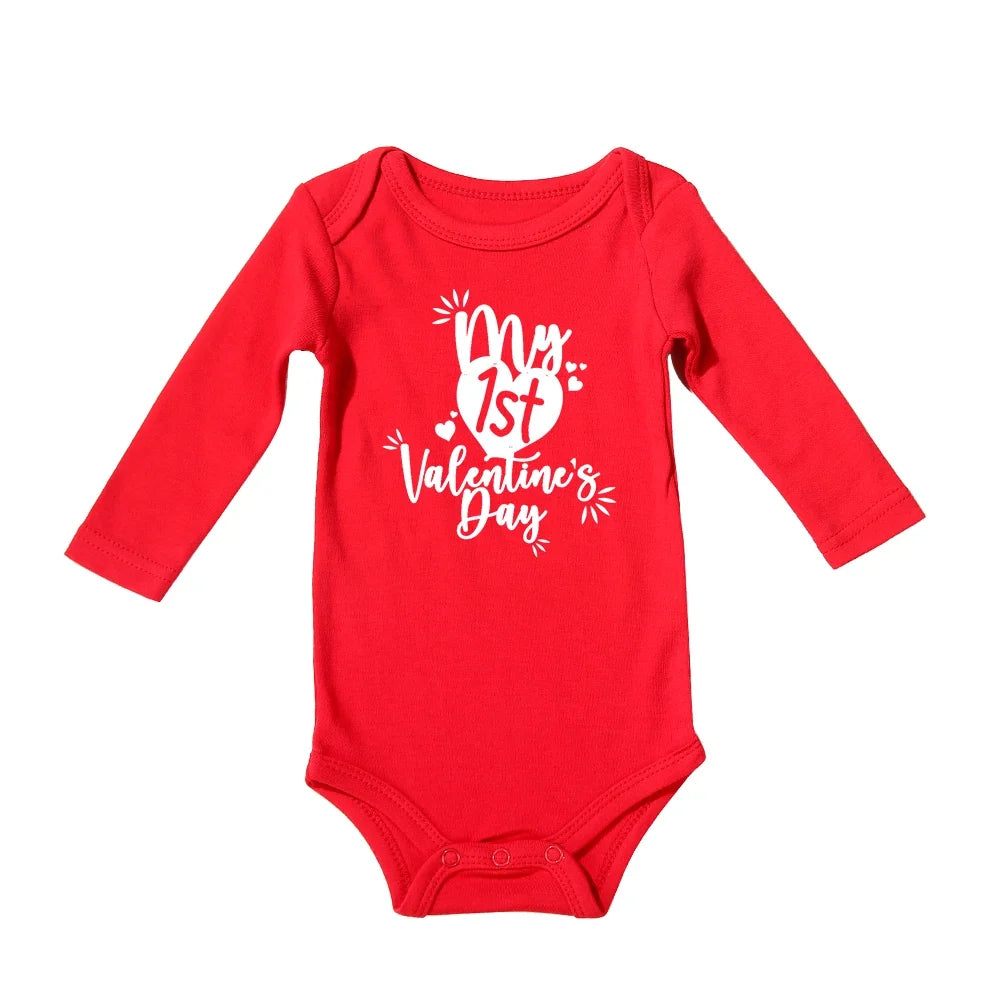 1st Valentine's Day Newborn romper