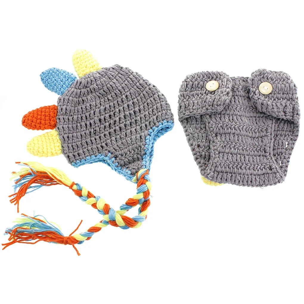Baby Photography Props Newborn Ladybird Insect Costume Boy Girl Infant Crochet Knit Hat Outfits Lace Ladybird