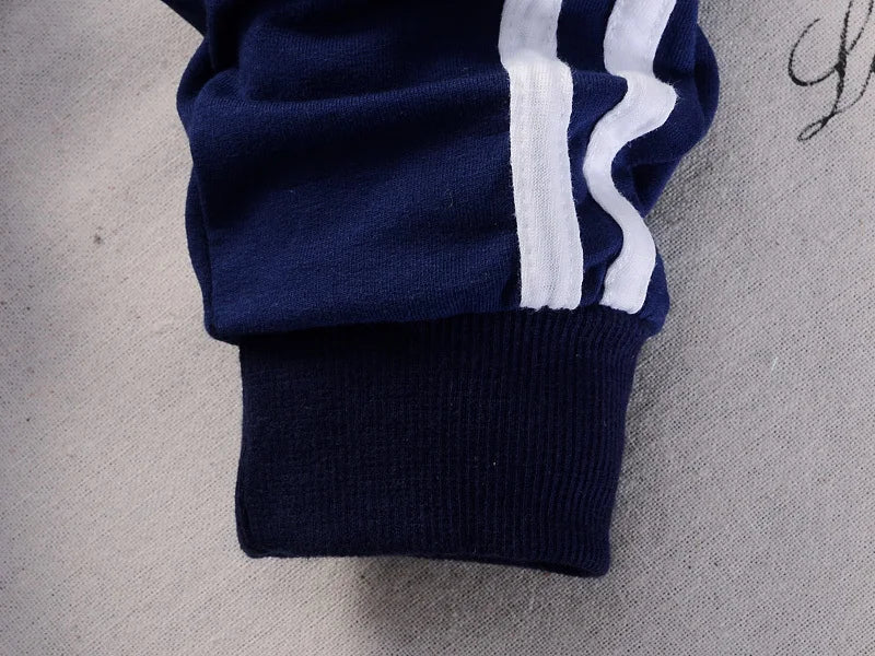 Baby Casual Tracksuit Children Boys Girls Zipper Hoodeis Pants 2Pcs