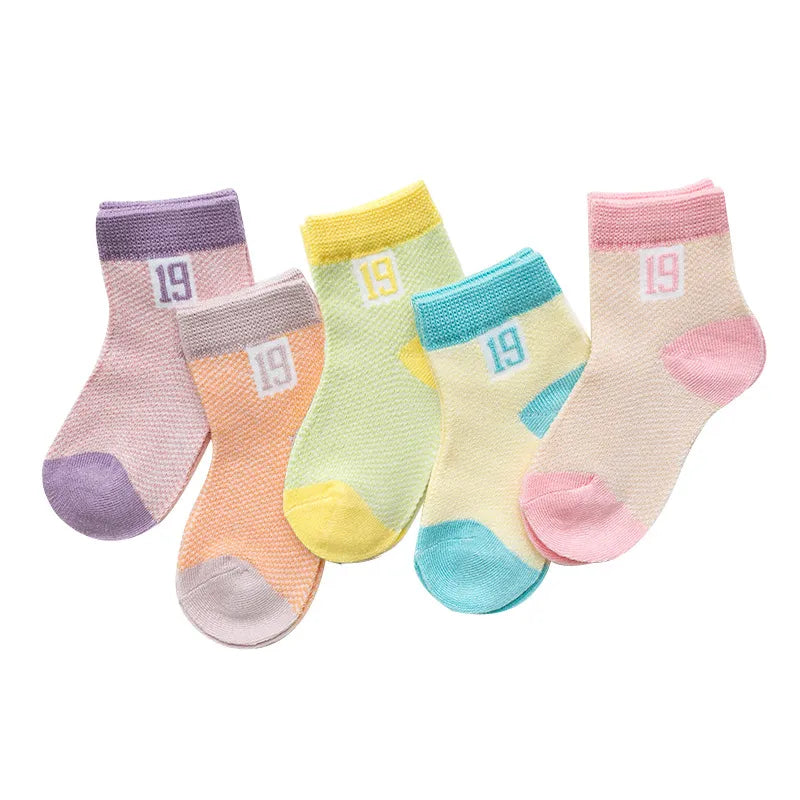 5Pairs Infant Baby Socks Cotton Mesh