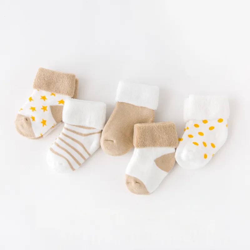 5Pair baby winter socks thick newborn