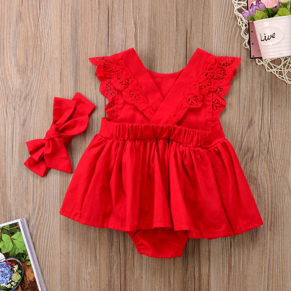 2Pcs Infant Christmas Chic Comfort Sleeveless Romper