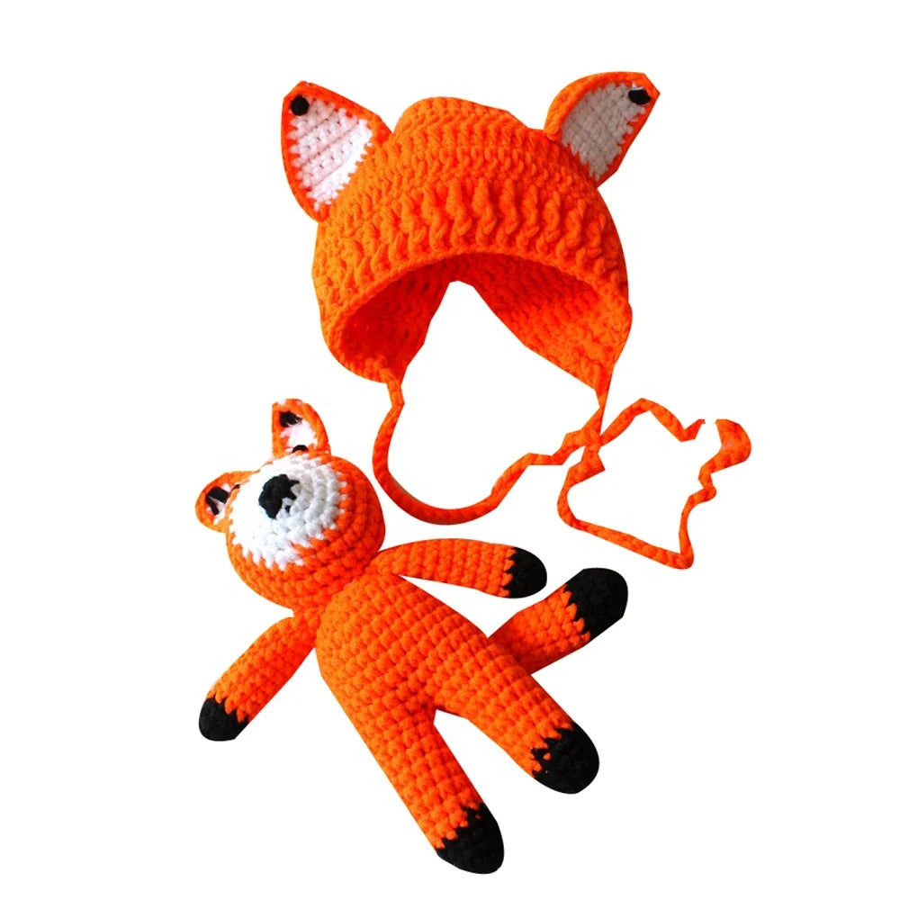 Baby Photography Props Newborn Ladybird Insect Costume Boy Girl Infant Crochet Knit Hat Outfits Lace Ladybird
