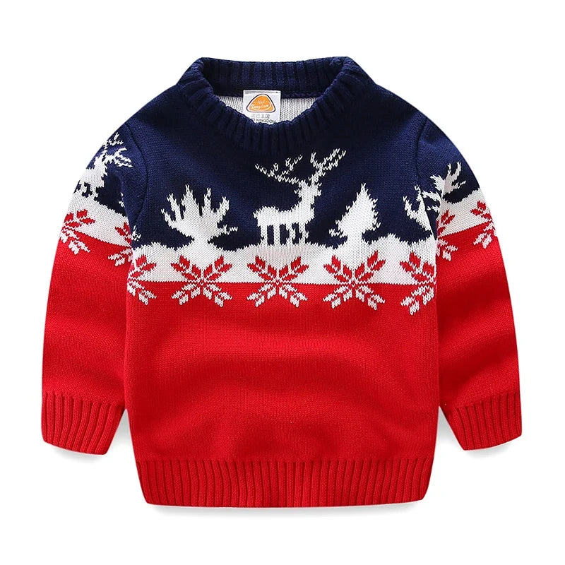 Christmas Sweater Elk Pullover Knit