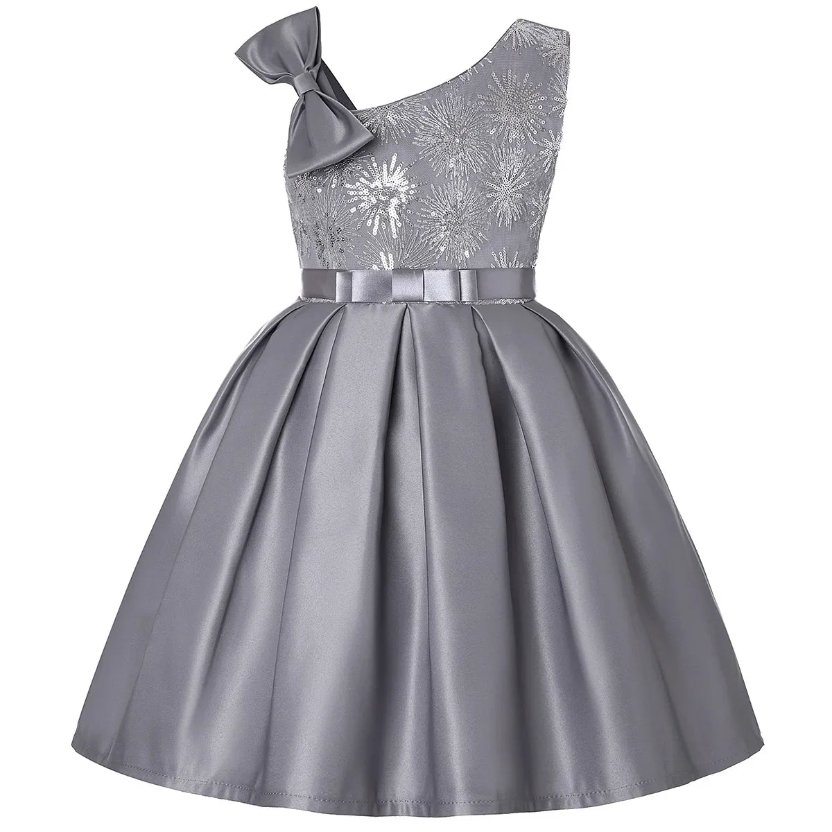 Girl Flower Sequins Christmas Dress