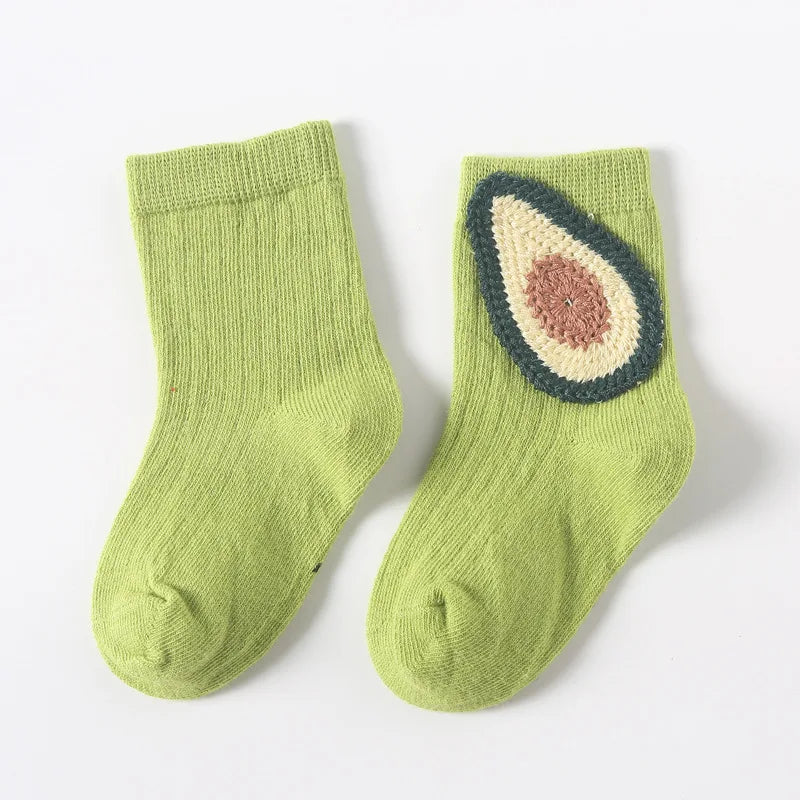 1 Pair Cotton Fruit Baby Socks