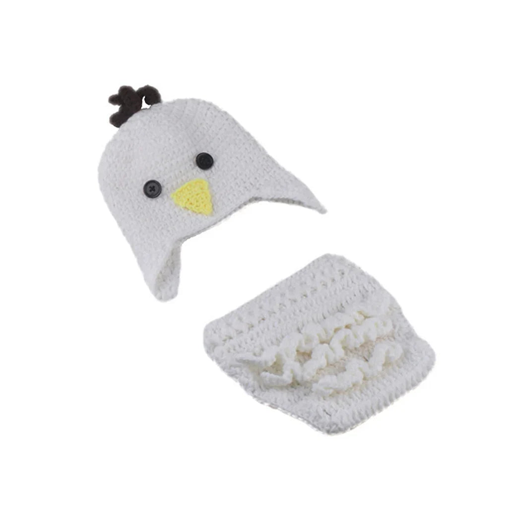 Baby Photography Props Newborn Ladybird Insect Costume Boy Girl Infant Crochet Knit Hat Outfits Lace Ladybird