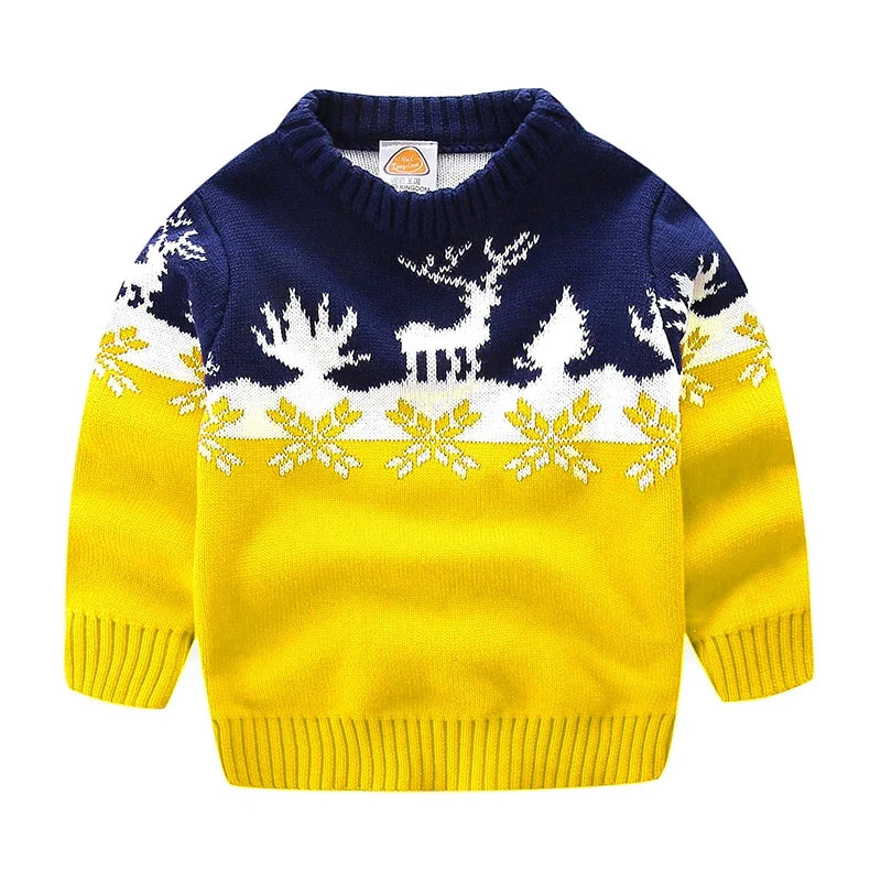 Christmas Sweater Elk Pullover Knit