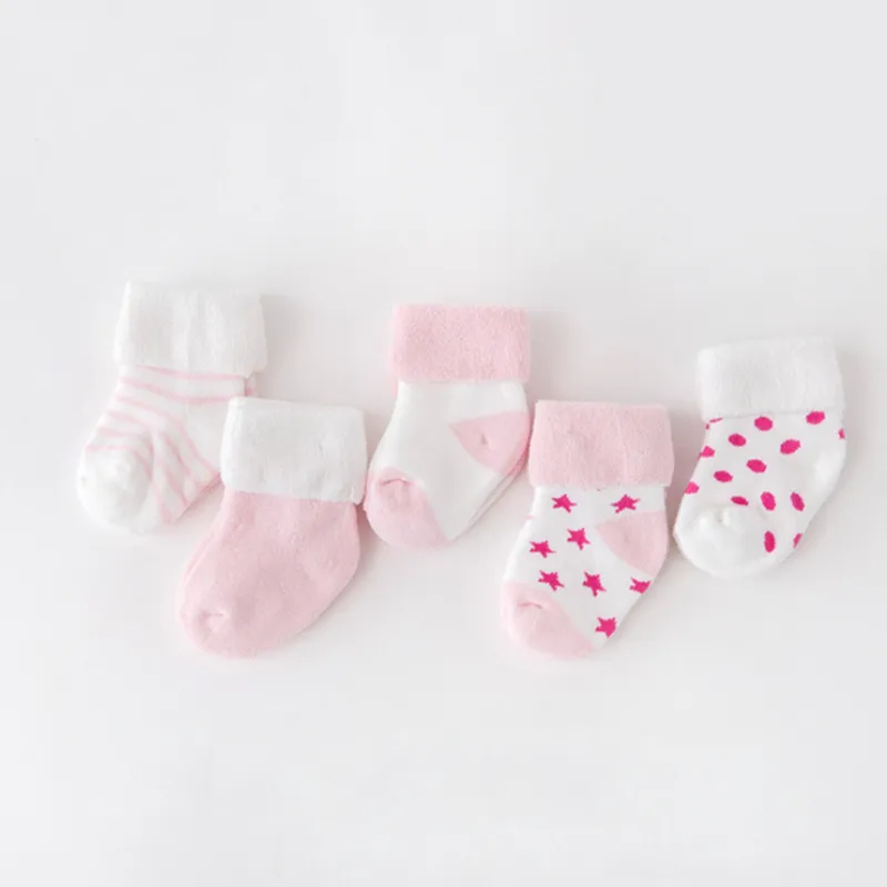 5Pair baby winter socks thick newborn