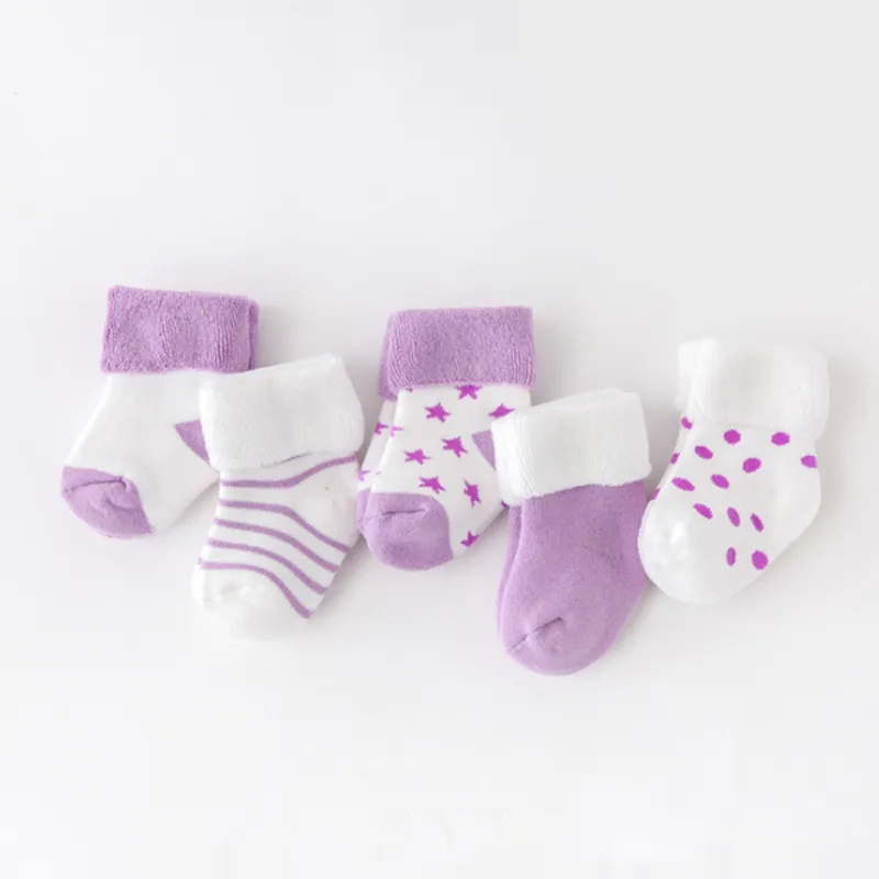 5Pair baby winter socks thick newborn