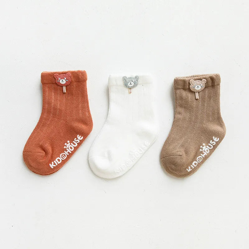 3 Pairs Infant Cartoon Socks