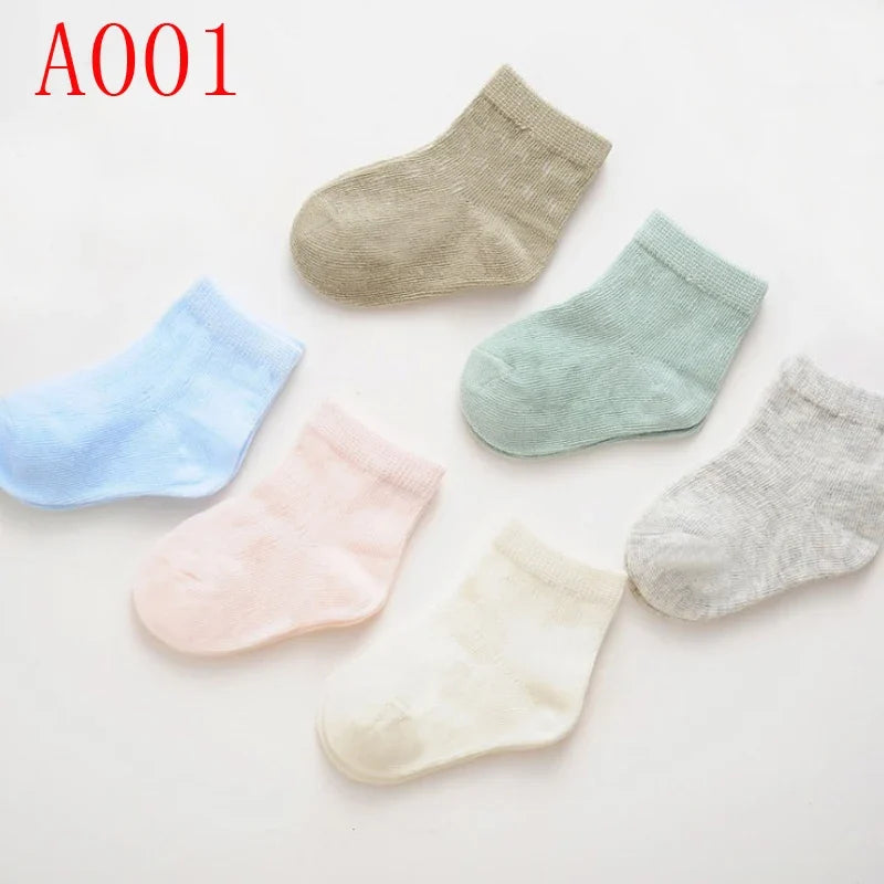 6Pair/lot new newborn socks foot sock boys and girls thin baby socks