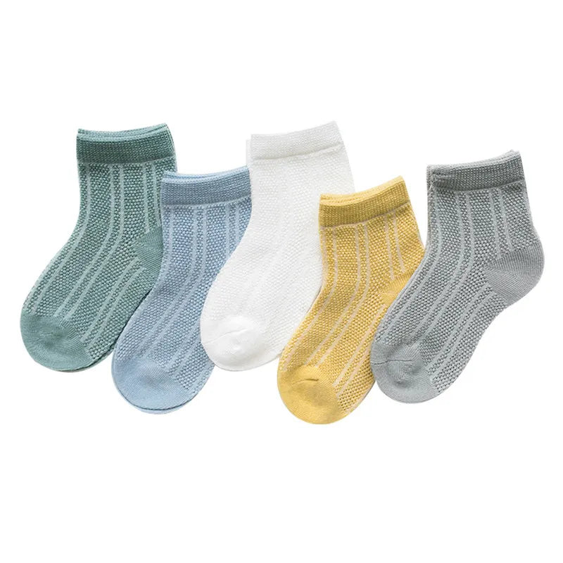 5Pairs Infant Baby Socks Cotton Mesh