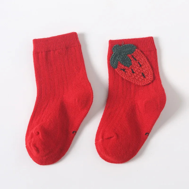 1 Pair Cotton Fruit Baby Socks