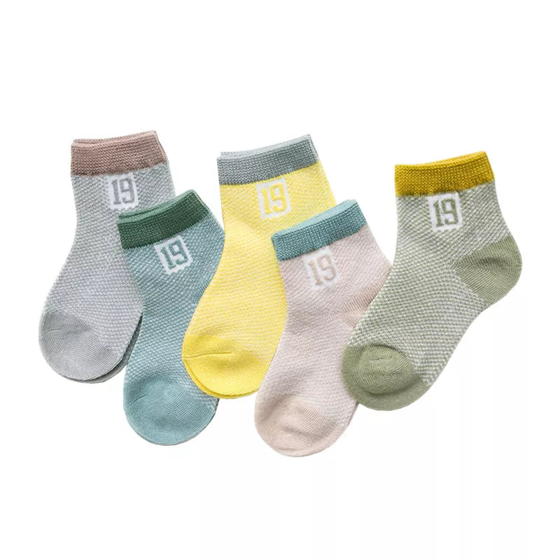5Pairs Infant Baby Socks Cotton Mesh