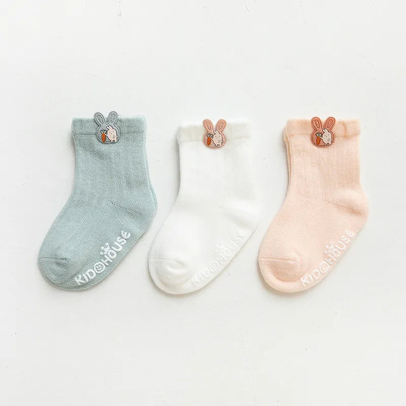 3 Pairs Infant Cartoon Socks