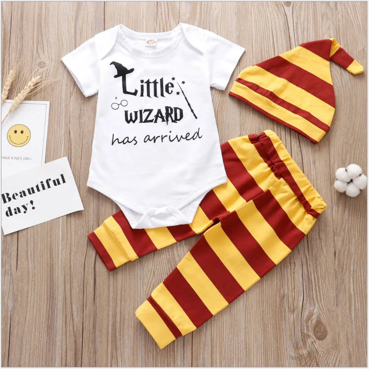 3 Pieces Sets Little Wizard Tops+Pants+Hat