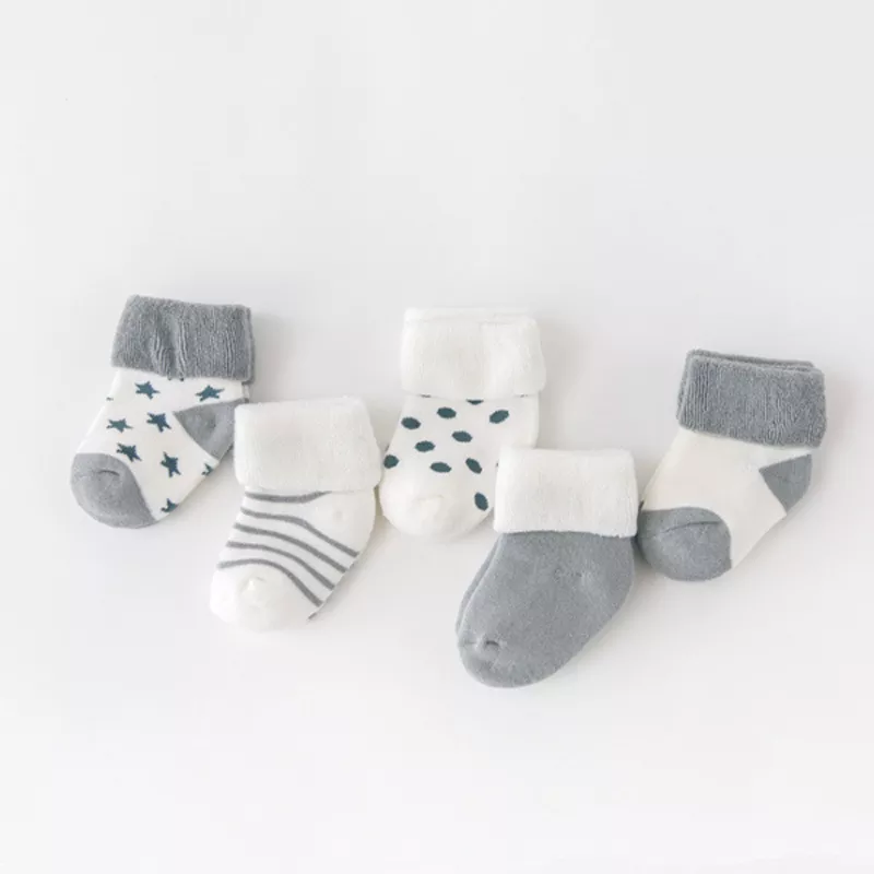 5Pair baby winter socks thick newborn