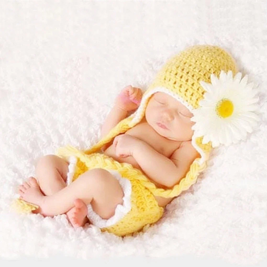 Baby Photography Props Newborn Ladybird Insect Costume Boy Girl Infant Crochet Knit Hat Outfits Lace Ladybird
