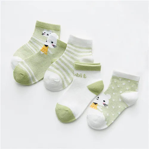 5Pairs Toddler Socks Mesh Cotton