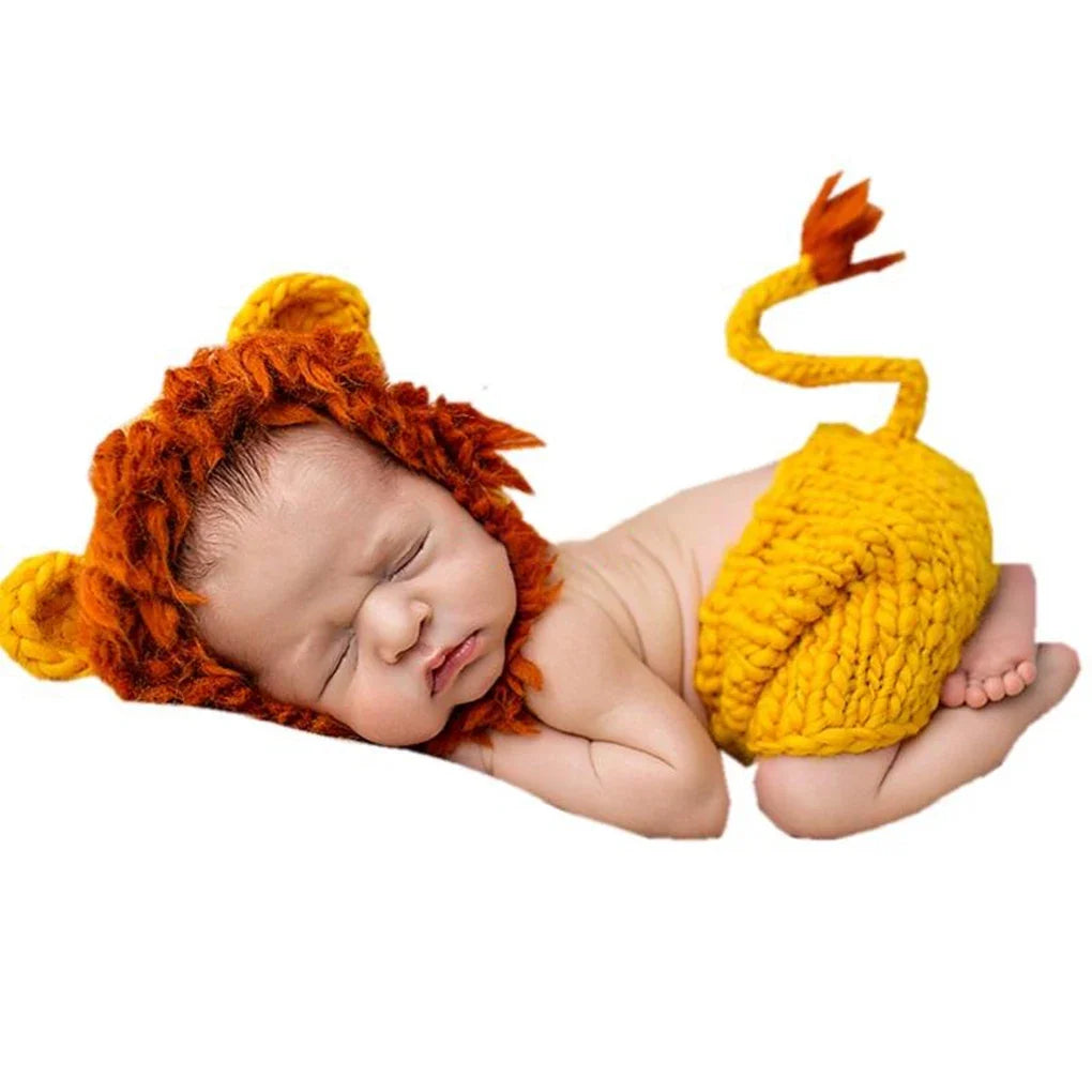 Baby Photography Props Newborn Ladybird Insect Costume Boy Girl Infant Crochet Knit Hat Outfits Lace Ladybird