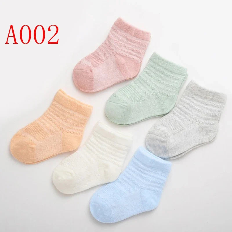 6Pair/lot new newborn socks foot sock boys and girls thin baby socks