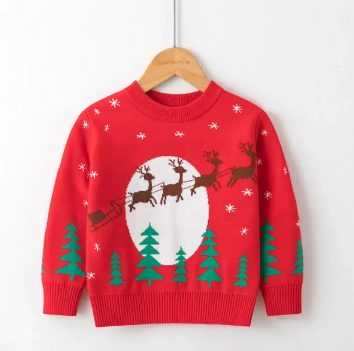 Christmas Cartoon Print Knitwear Sweater