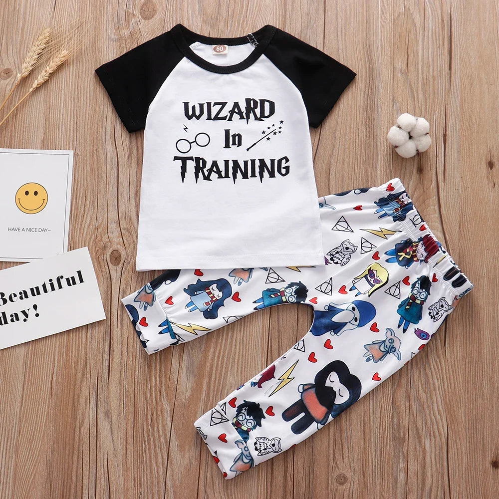 3 Pieces Sets Little Wizard Tops+Pants+Hat