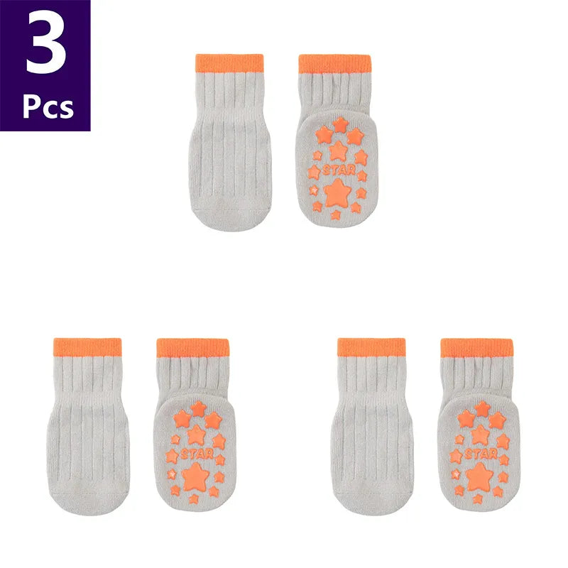 3 Pairs Children's Socks Solid Striped