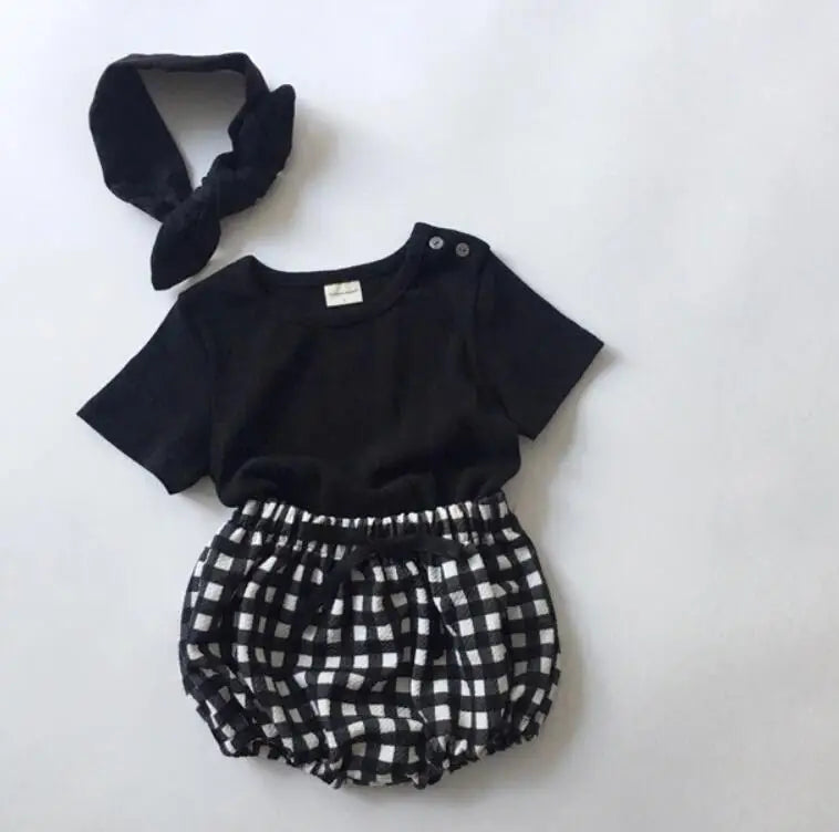 Children Clothing Sets 2024 Summer Baby Clothing Set Korean Style Toddler Boys Clothes T shirts + PP shorts Infant Girls Clothes
