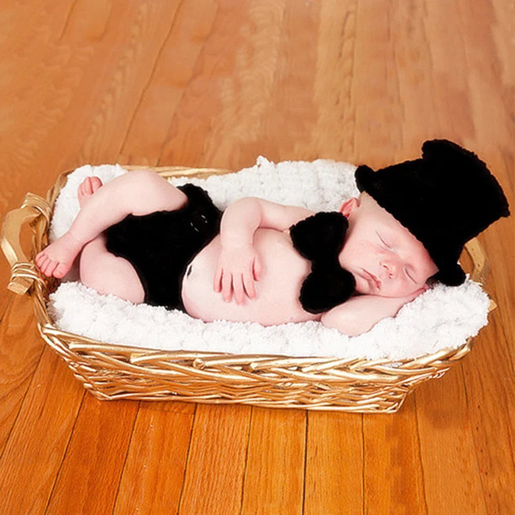 Baby Photography Props Newborn Ladybird Insect Costume Boy Girl Infant Crochet Knit Hat Outfits Lace Ladybird
