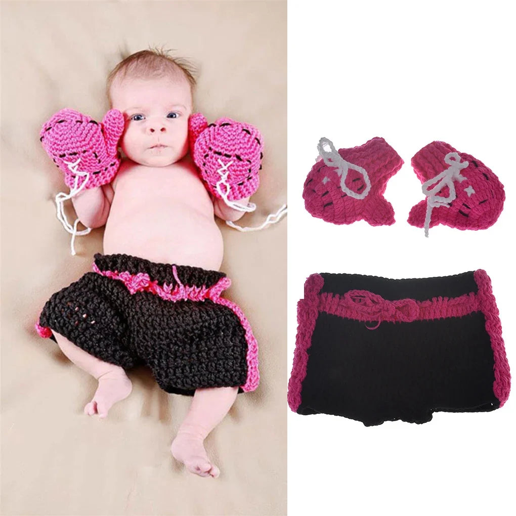Baby Photography Props Newborn Ladybird Insect Costume Boy Girl Infant Crochet Knit Hat Outfits Lace Ladybird