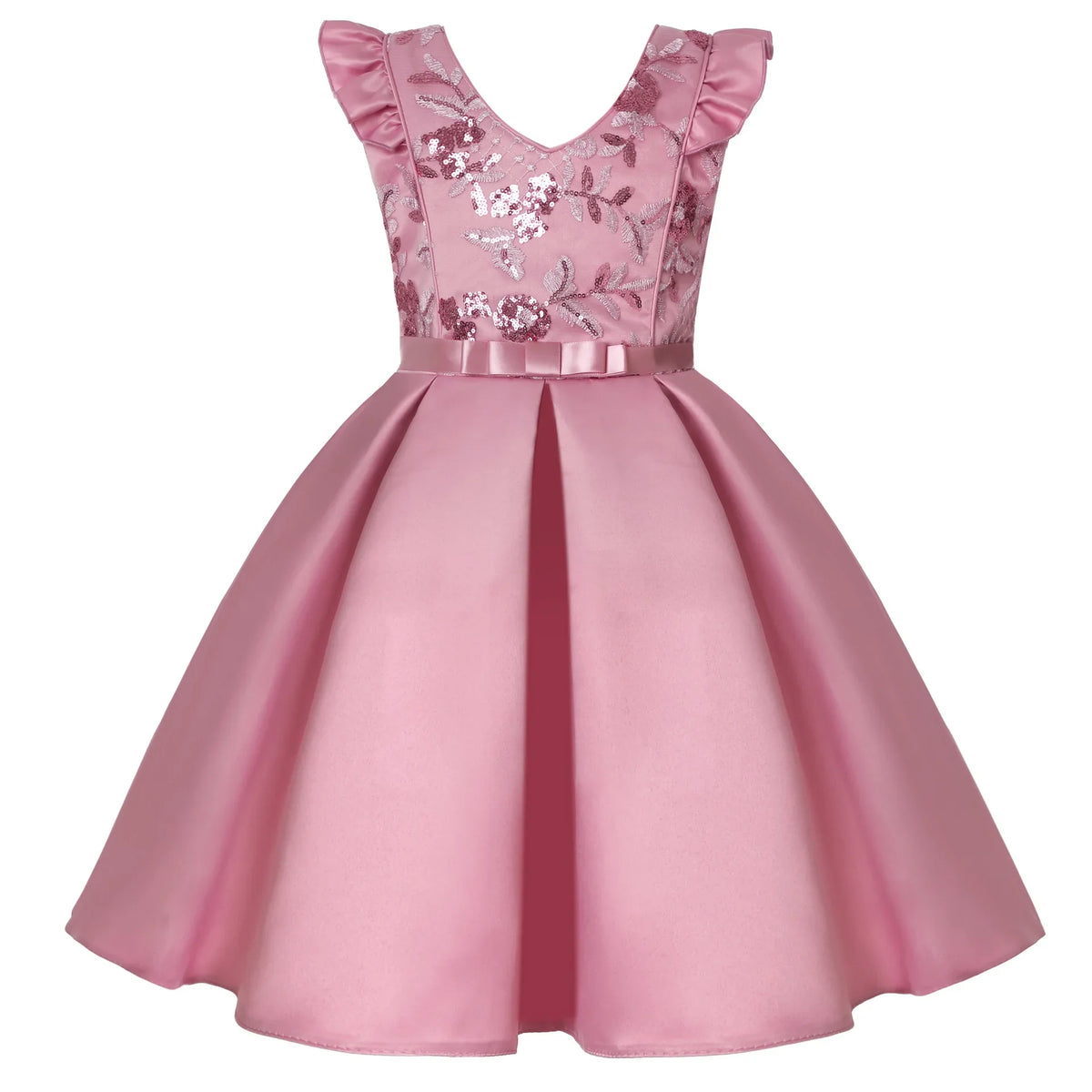 Girl Flower Sequins Christmas Dress