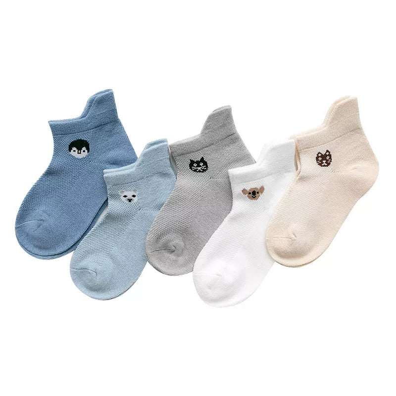 5Pairs Infant Baby Socks Cotton Mesh