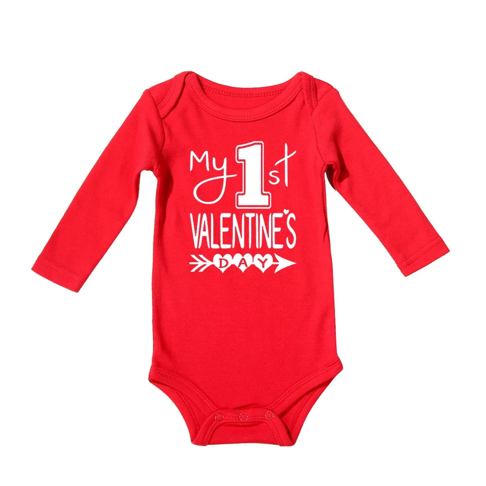 1st Valentine's Day Newborn romper