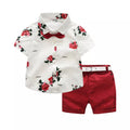 Baby Boys Clothes Outfit Bow Tie Shirt+Shorts