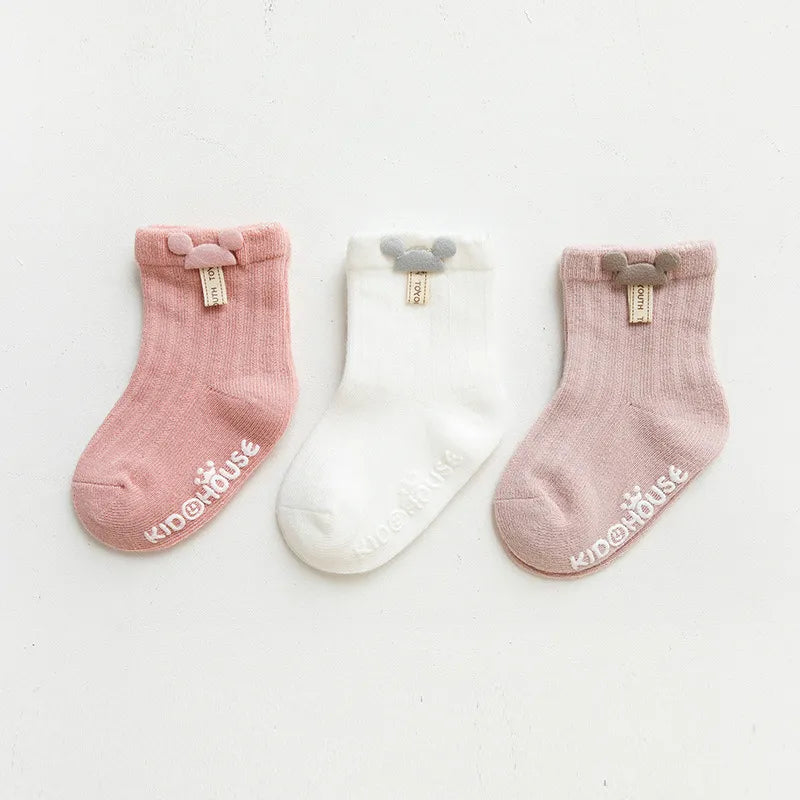 3 Pairs Infant Cartoon Socks