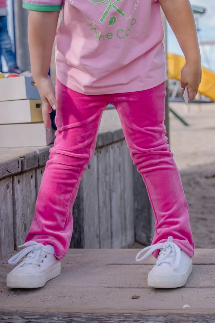 Pink Lemonade Velour Flares - Baby