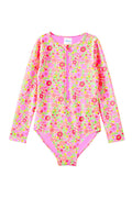 Neon Bloom L/S Swimsuit