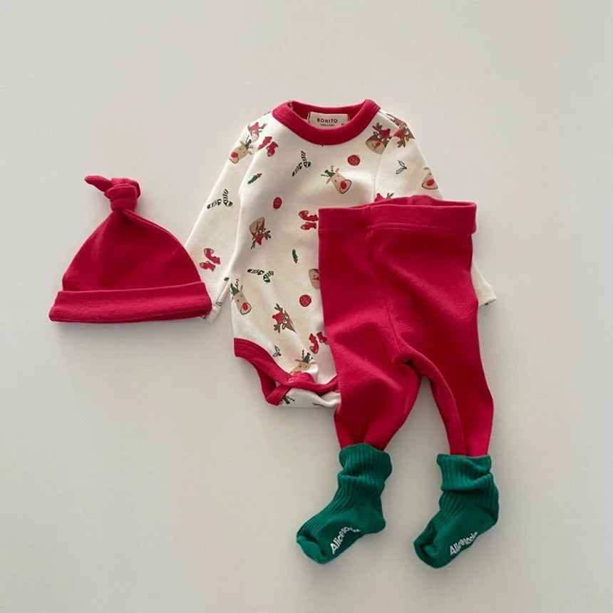 christmas Cotton Rompers + Pants