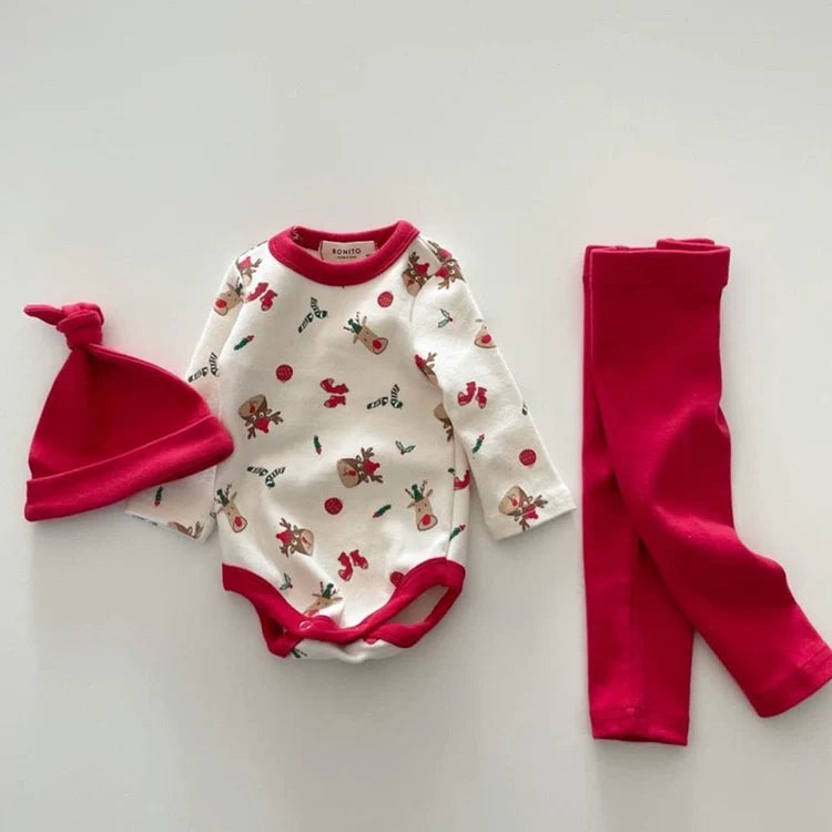 christmas Cotton Rompers + Pants