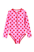 Polka Dot L/S Swimsuit