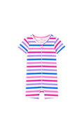 Pretty Pink Stripe Rib Romper