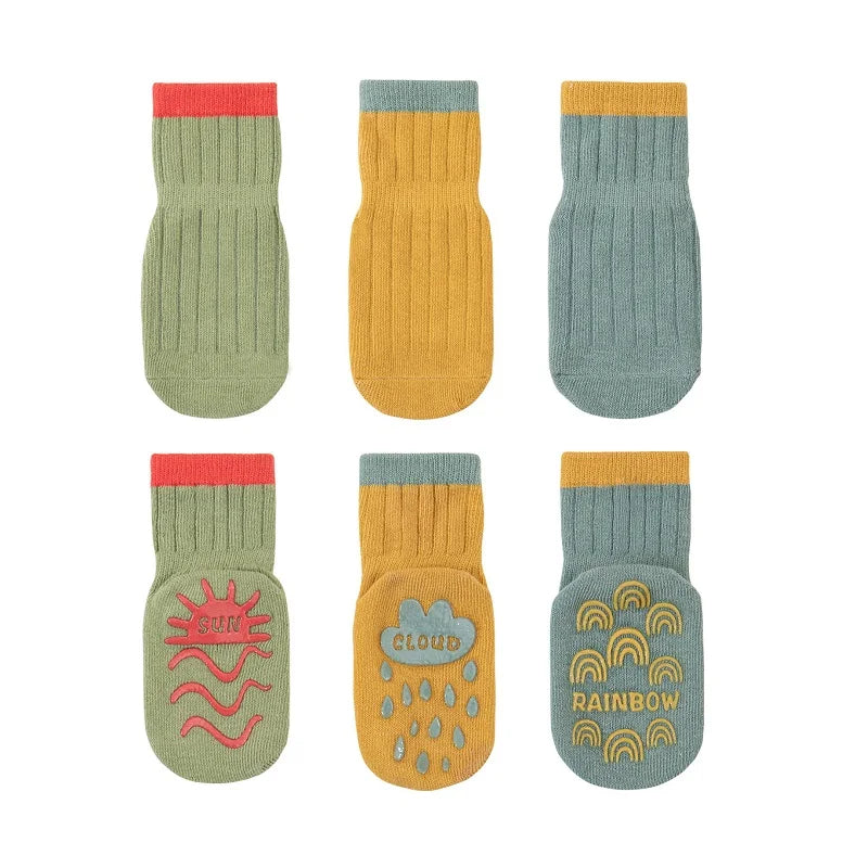 3 Pairs Cartoon Newborn Socks