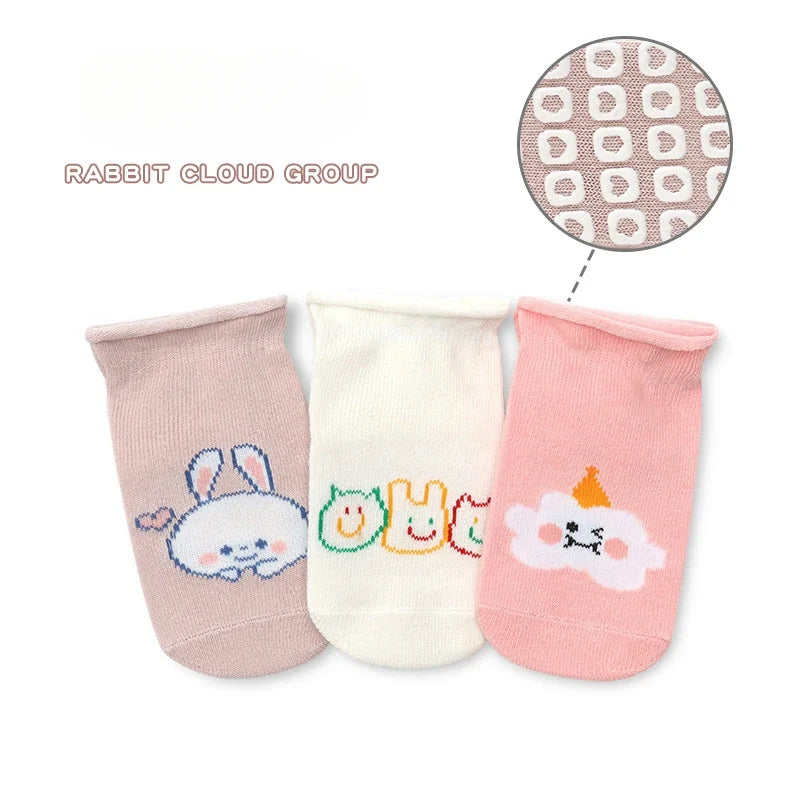 3 Pairs Cartoon Newborn Socks